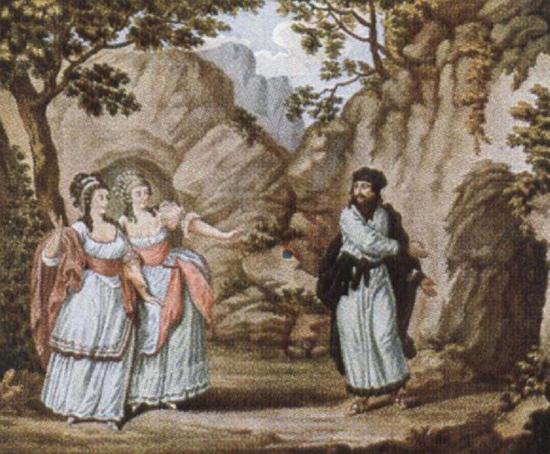 the title page of a comic opera by antonio salieri, Johann Wolfgang von Goethe